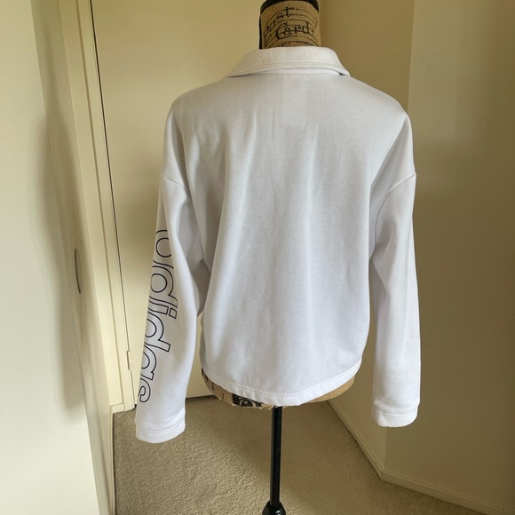 Adidas White Pullover with Black Logo - Picture 3 of 7